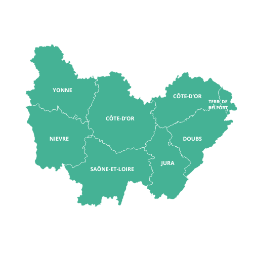 Carte de Bourgogne pour l'annuaire du site de l'APNF