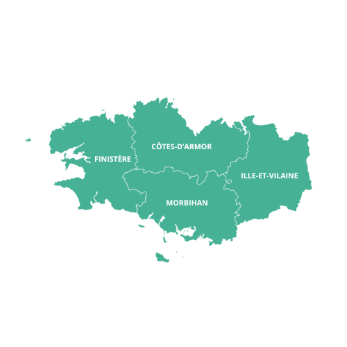 Carte de Bretagne pour l'annuaire du site de l'APNF